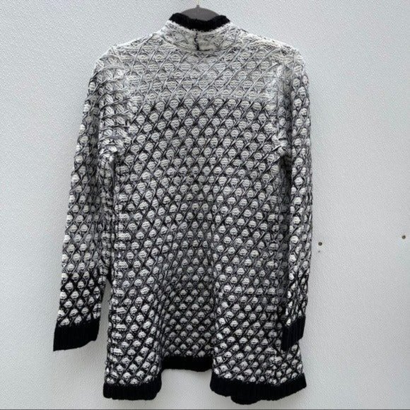 Ombré open front cardigan long knitted duster boho - Picture 3 of 3